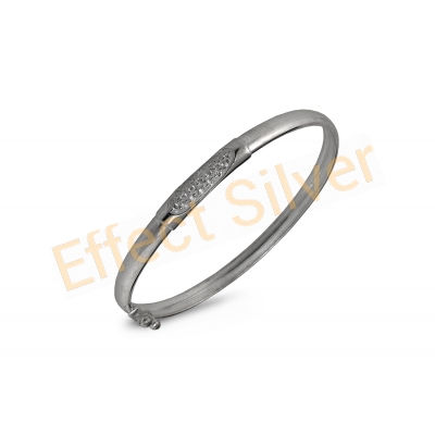 Silver bracelet - "Zirconia"